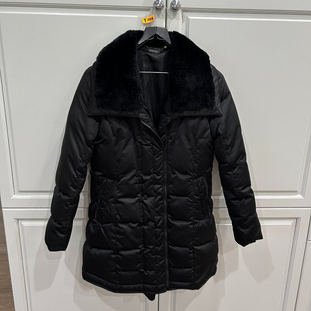 Trina Turk Black Down Puffer Coat Sz 12